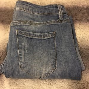 Cello skinny cropped blue jeans